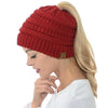 Image of Soft Knit Ponytail Beanie