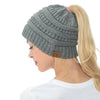 Image of Soft Knit Ponytail Beanie