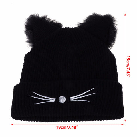 Cat Ears Women Warm Winter Beanie