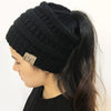 Image of Soft Knit Ponytail Beanie