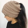 Image of Soft Knit Ponytail Beanie
