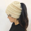 Image of Soft Knit Ponytail Beanie