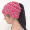 Image of Soft Knit Ponytail Beanie