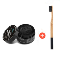 Bamboo Toothbrush & Teeth Whitening Powder Kit with Organic Charcoal